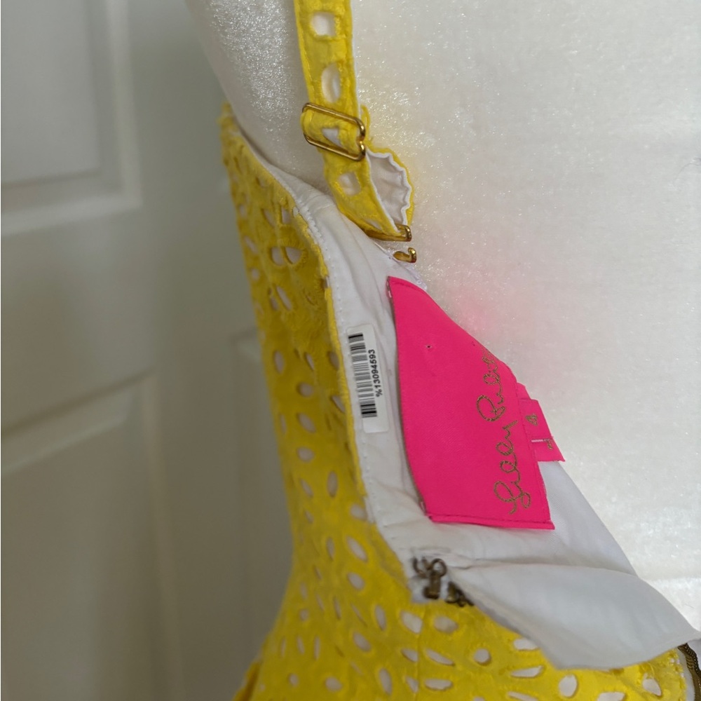 Lilly Pulitzer Blossom Dress | Pineapple Juice | Oval Flower Petal Eyelet - Picture 7 of 9